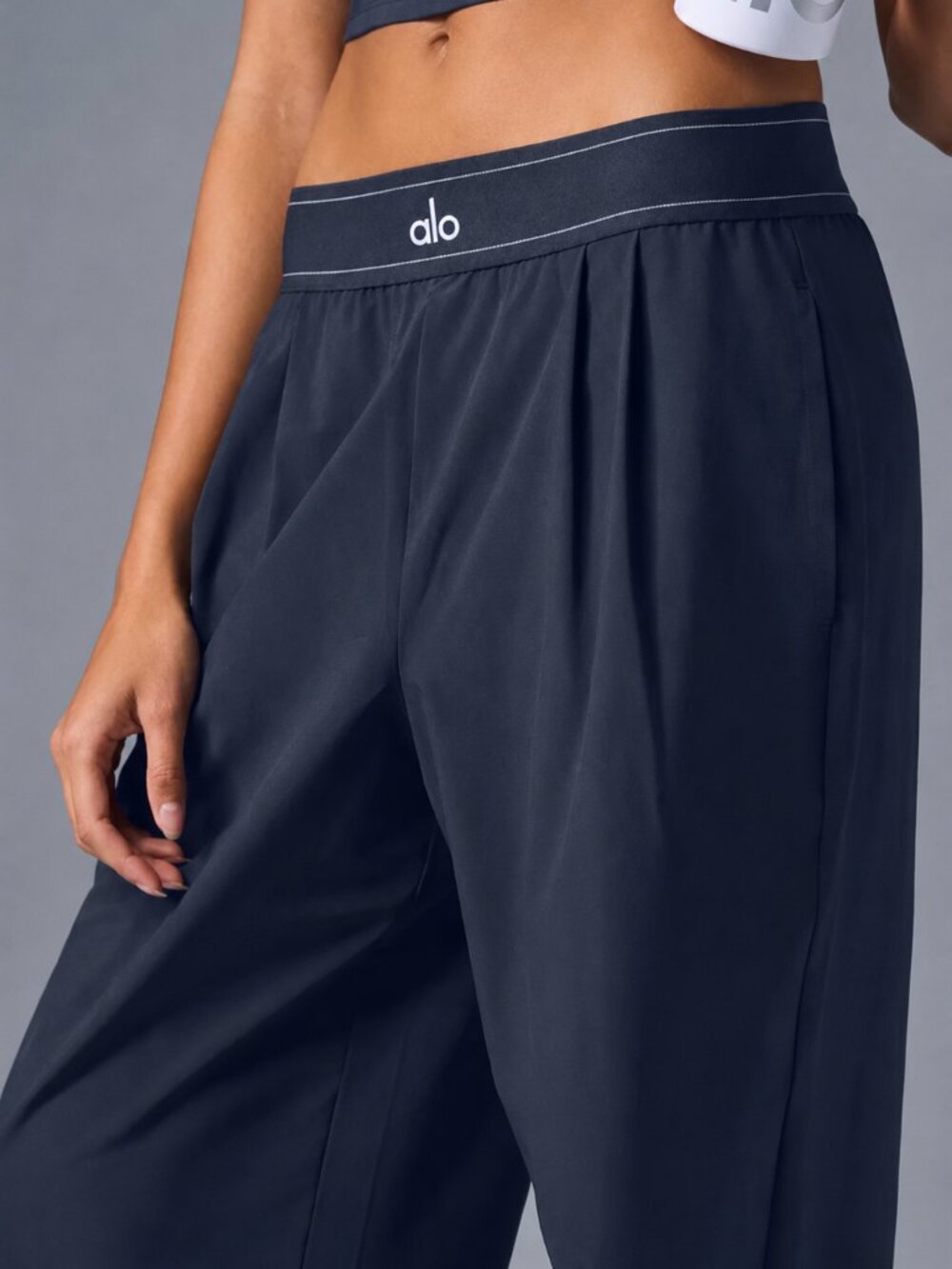 Navy Blue💙ALO Yoga Women's Suit Up Trouser💛Elevated Everyday Pants (Regular)